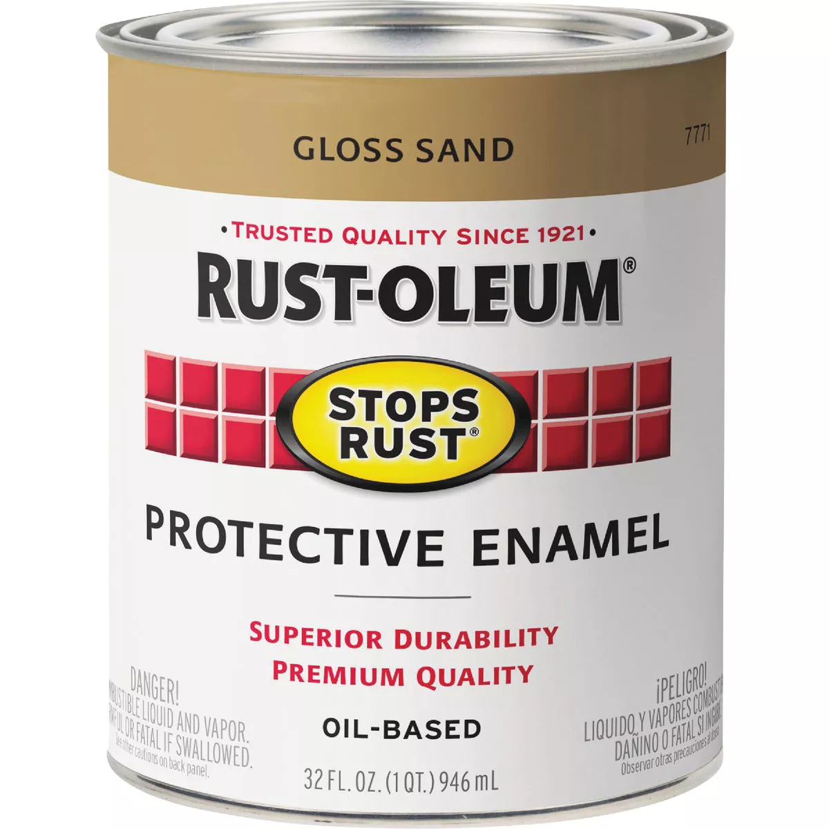 Rust-Oleum Stops Rust Oil Based Gloss Protective Rust Control Enamel, Sand, 1 Qt. - photo 2
