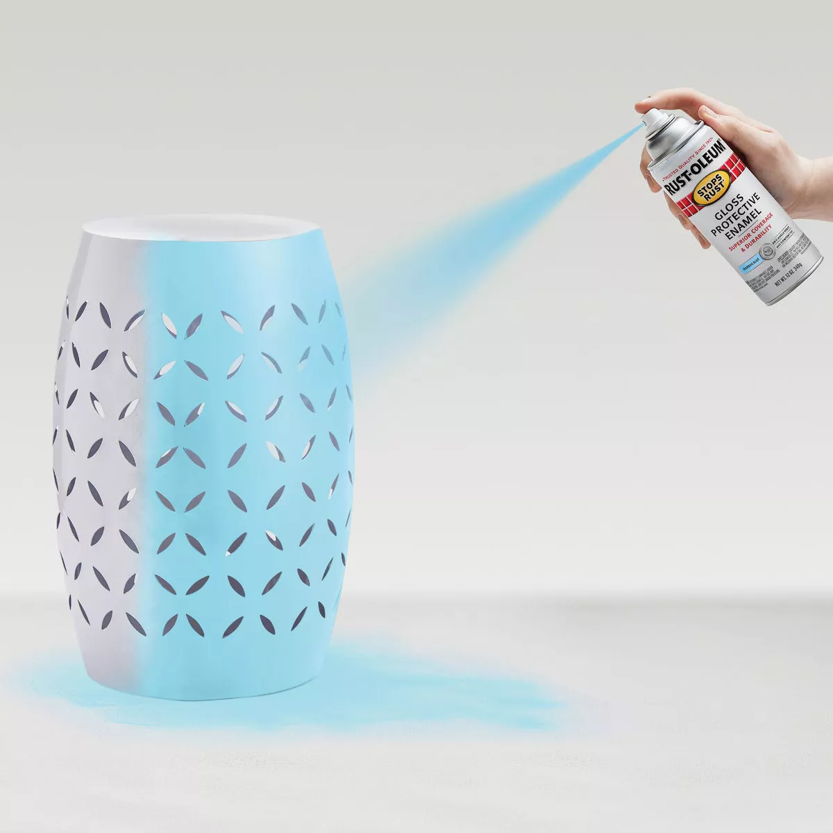 Rust-Oleum Stops Rust Harbor Blue Gloss 12 Oz. Anti-Rust Spray Paint - photo 4