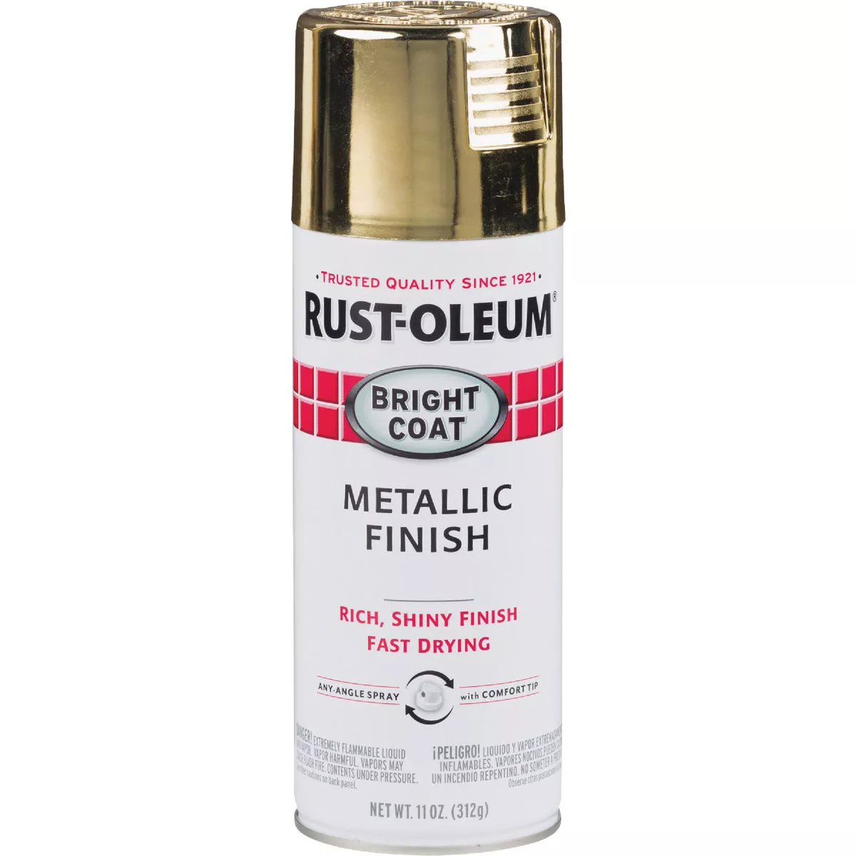Rust-Oleum Bright Coat Gold Metallic Gloss 11 Oz. Stops Rust Spray Paint - photo 2