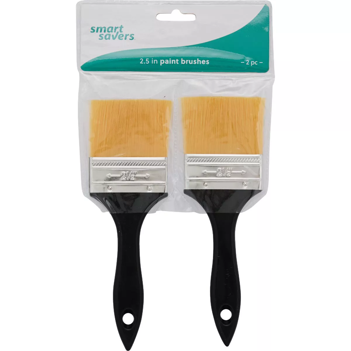 Smart Savers 2-1/2 In. Flat Trim Polyester Paint Brush Set (2-Pack)