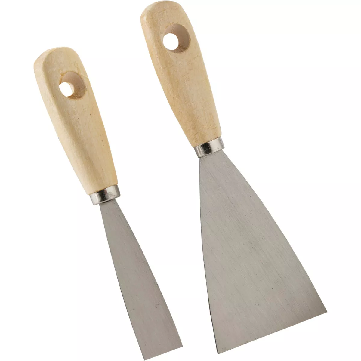 Smart Savers Wooden Handle Steel Blade Putty Knife Scraper Set, (2-Piece) - photo 3