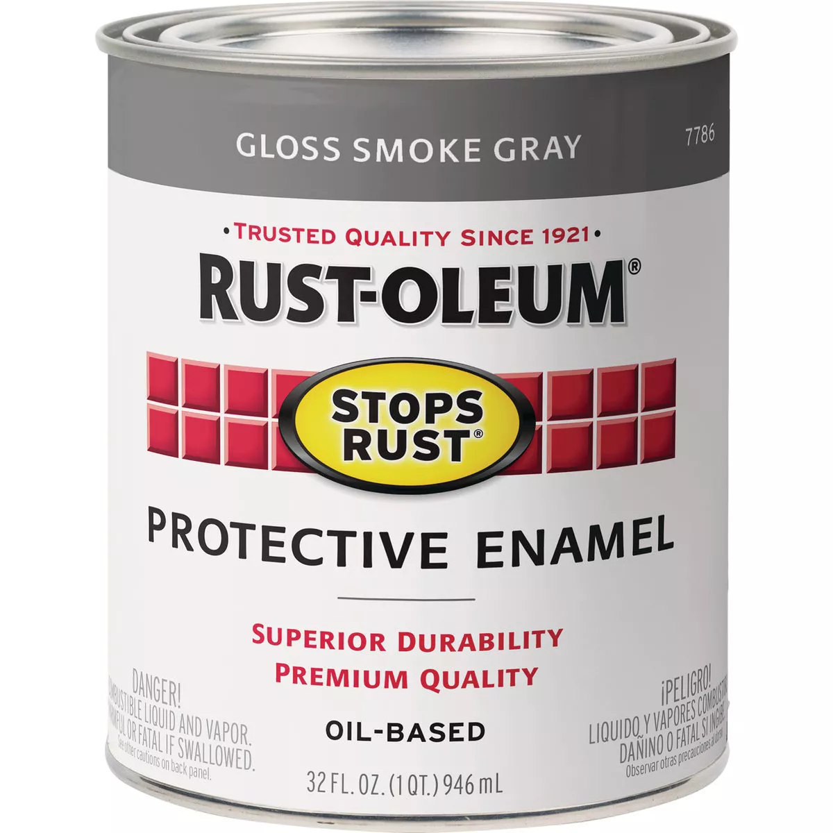 Rust-Oleum Stops Rust Oil Based Gloss Protective Rust Control Enamel, Smoke Gray, 1 Qt. - photo 2
