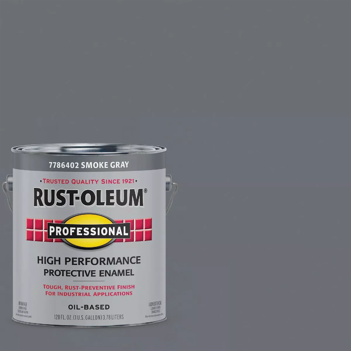 Rust-Oleum Professional Oil Based Gloss Protective Rust Control Enamel, Smoke Gray, 1 Gal.