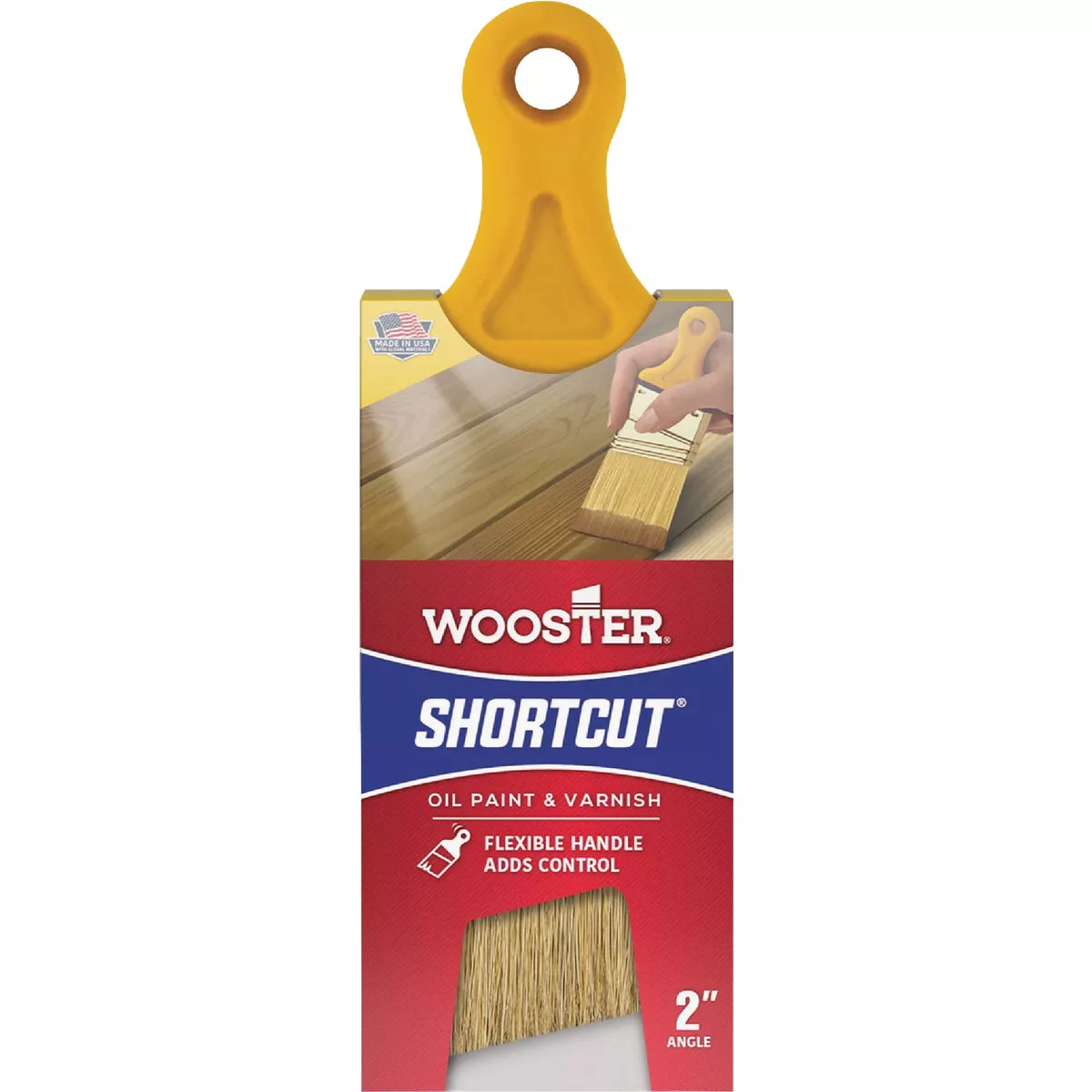 Wooster Shortcut 2 In. White Bristle Angle Sash Brush