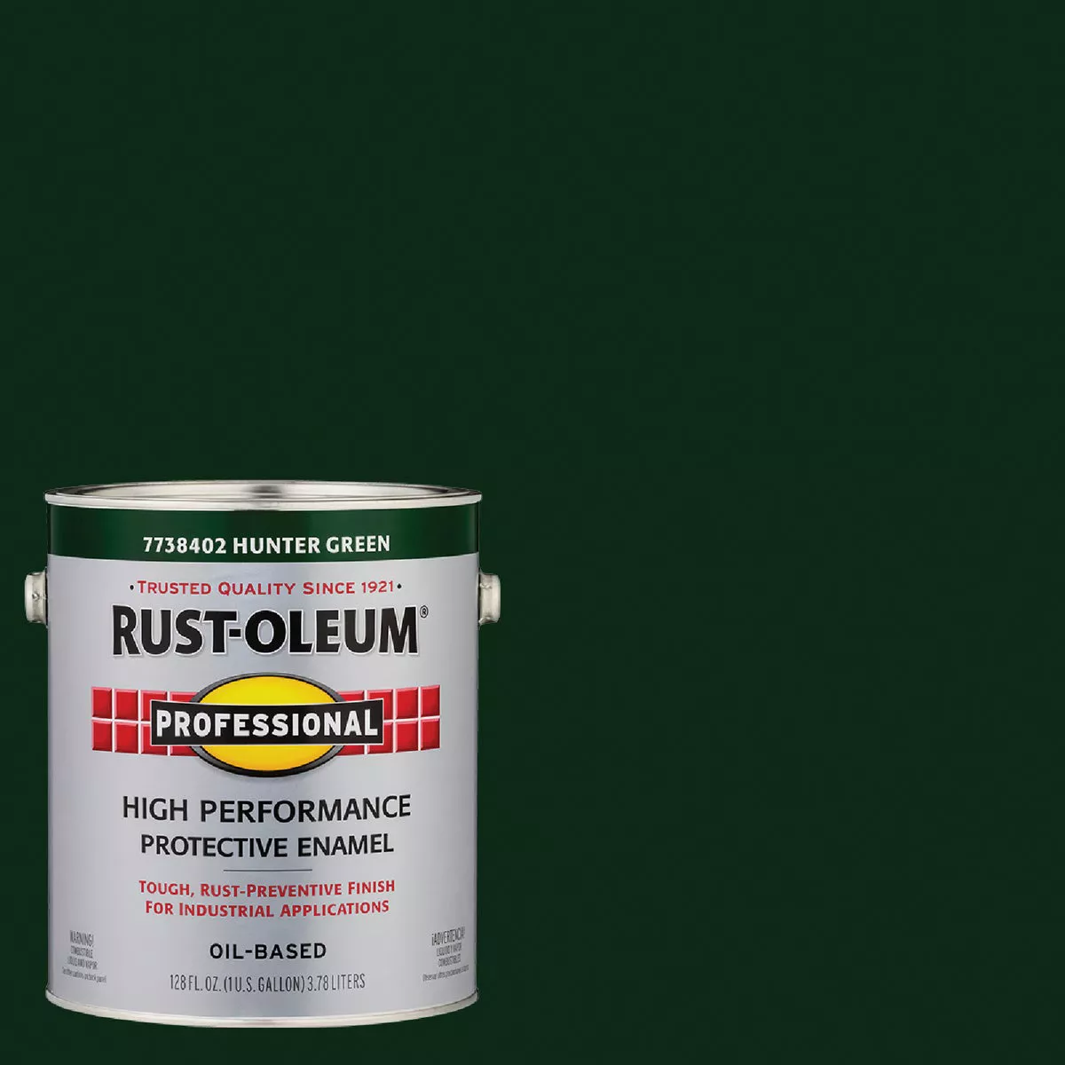Rust-Oleum Professional DTM Oil Based Gloss Protective Rust Control Enamel, Hunter Green, 1 Gal. - photo 2