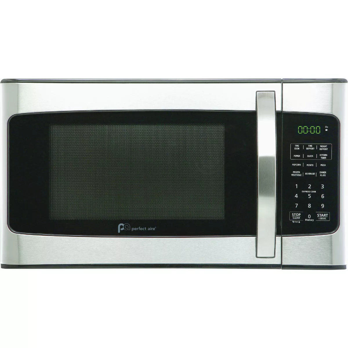 Perfect Aire 1.1 Cu. Ft. 1000-Watt Stainless Steel Countertop Microwave