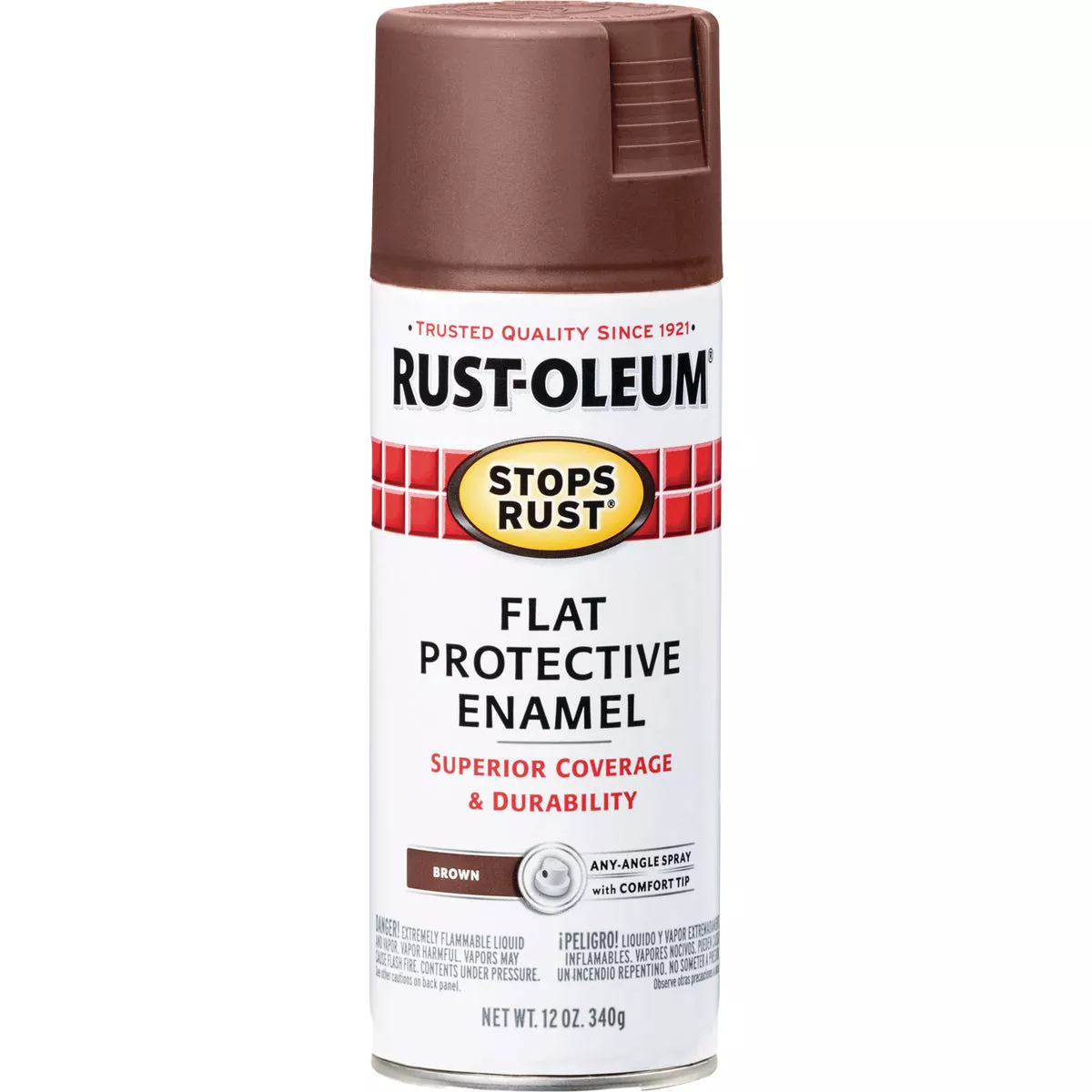 Rust-Oleum Stops Rust Brown Flat 12 Oz. Anti-Rust Spray Paint - photo 2