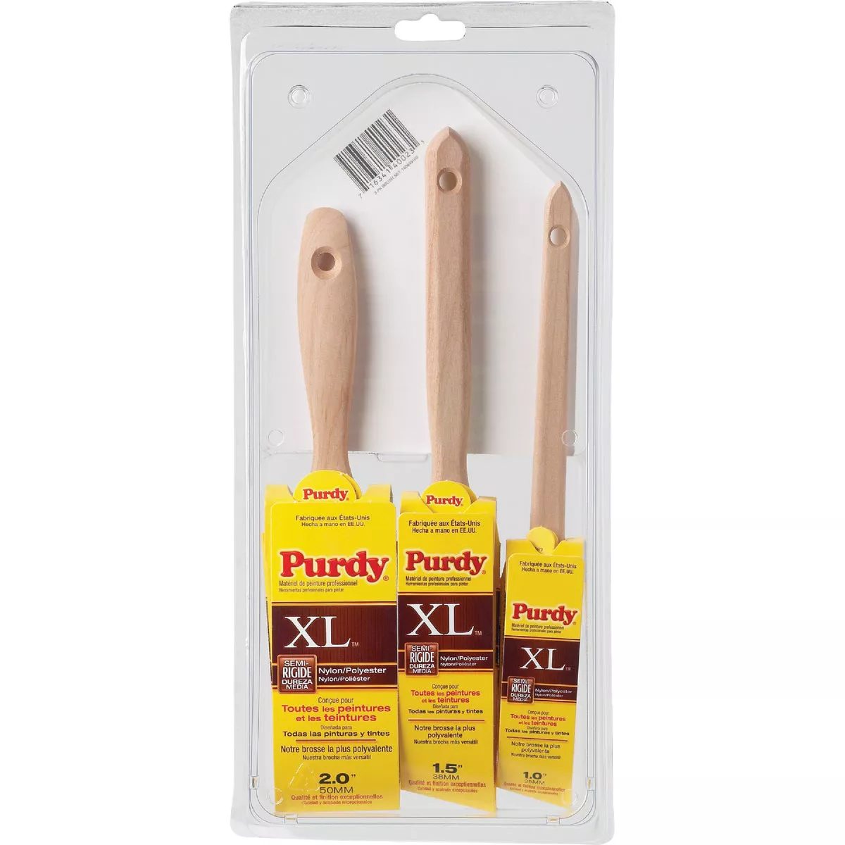 Purdy XL 1 In. Angle, 1-1/2 In. Angle, 2 In. Flat Trim Polyester-Nylon Paint Brush Set (3-Pack) - photo 2