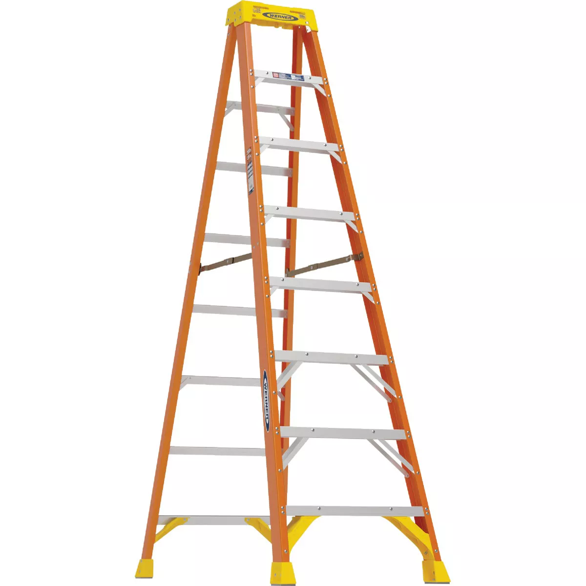 Werner 8 Ft. Fiberglass Step Ladder with 300 Lb. Load Capacity Type IA Ladder Rating