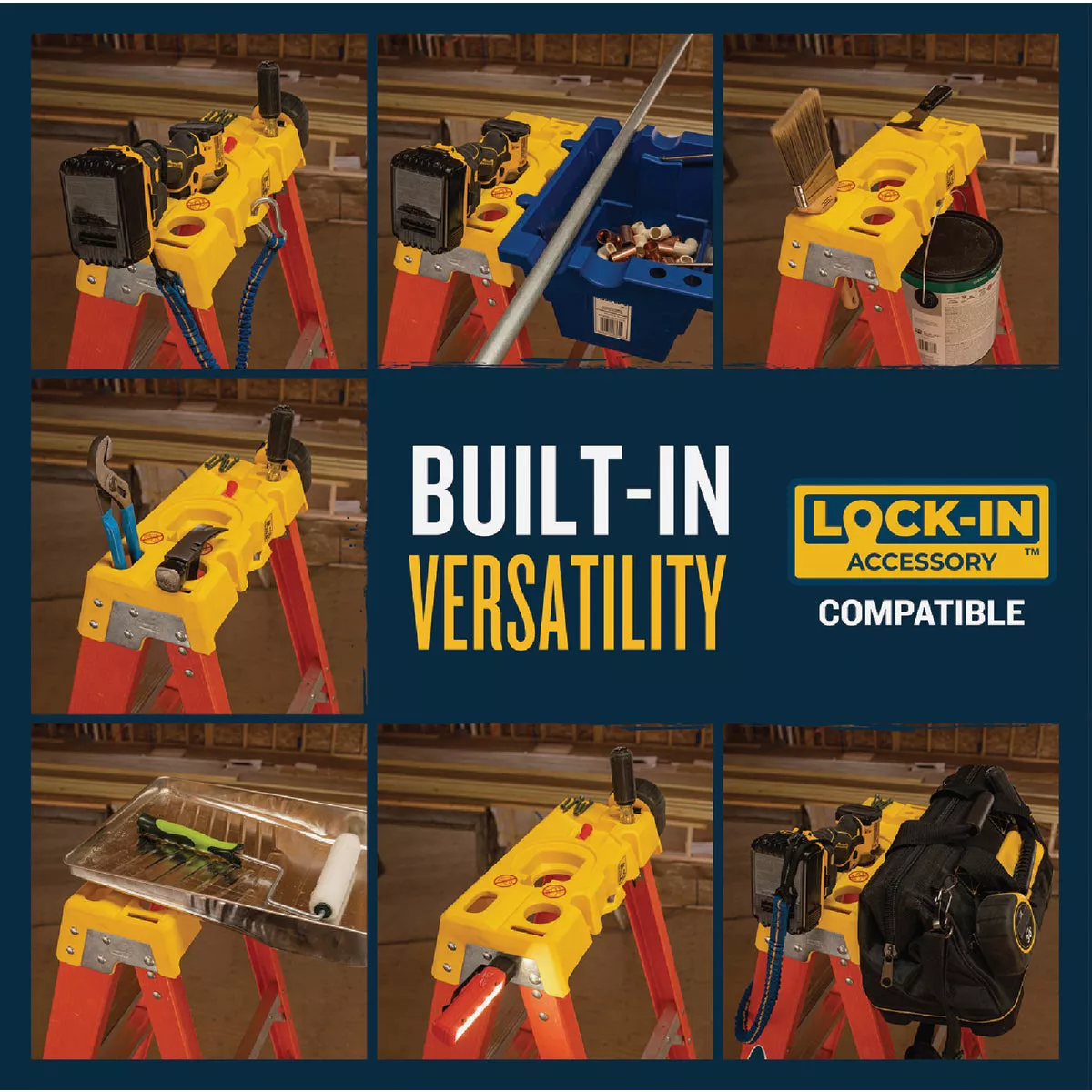 Werner 8 Ft. Fiberglass Step Ladder with 300 Lb. Load Capacity Type IA Ladder Rating - photo 9