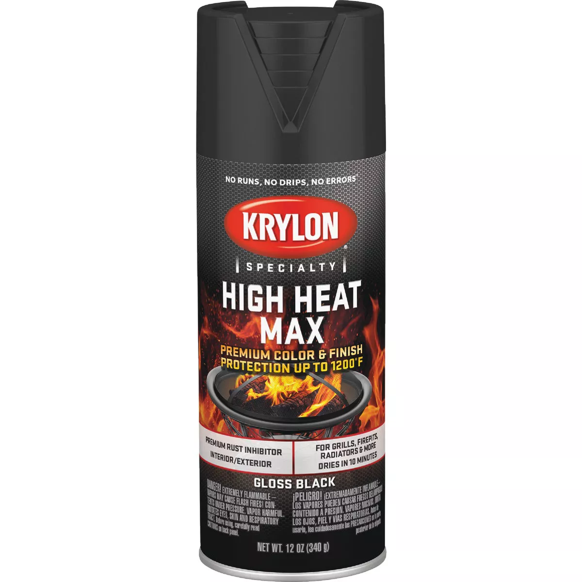 Krylon Max 12 Oz. Black High Heat Spray Paint - photo 2