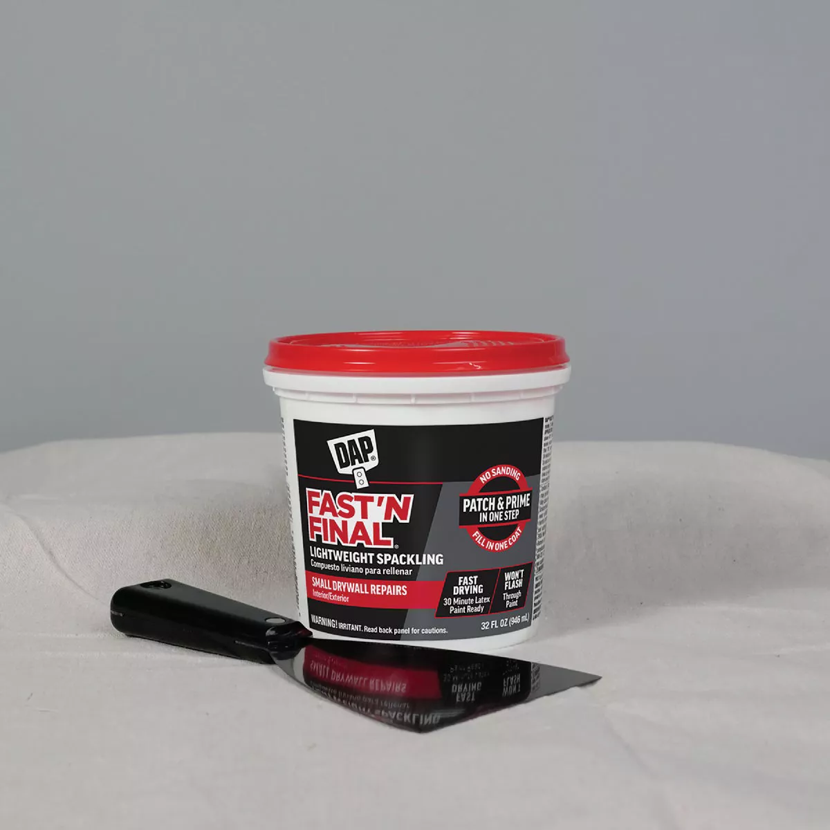 DAP Fast 'N Final 32 Oz. Lightweight Latex Patch & Prime Spackling - photo 3