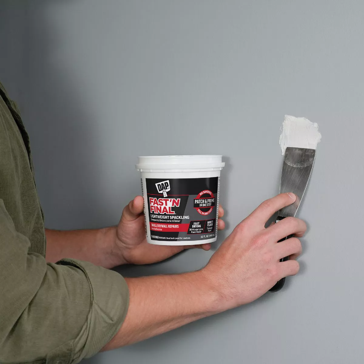 DAP Fast 'N Final 32 Oz. Lightweight Latex Patch & Prime Spackling - photo 4