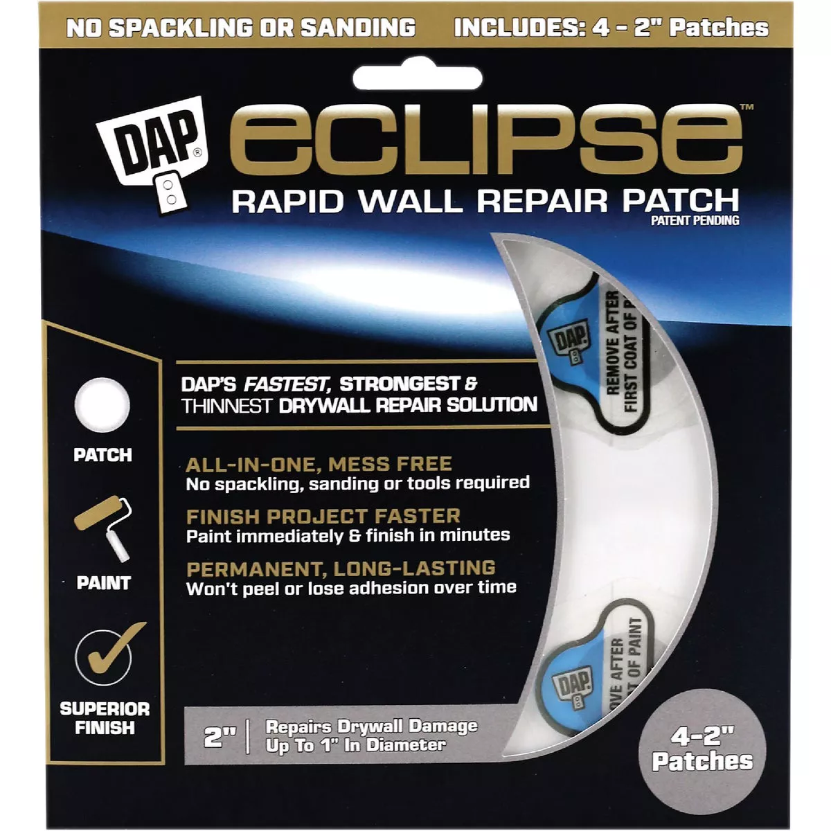 DAP Eclipse 2 In. Rapid Wall Repair Patch - photo 3