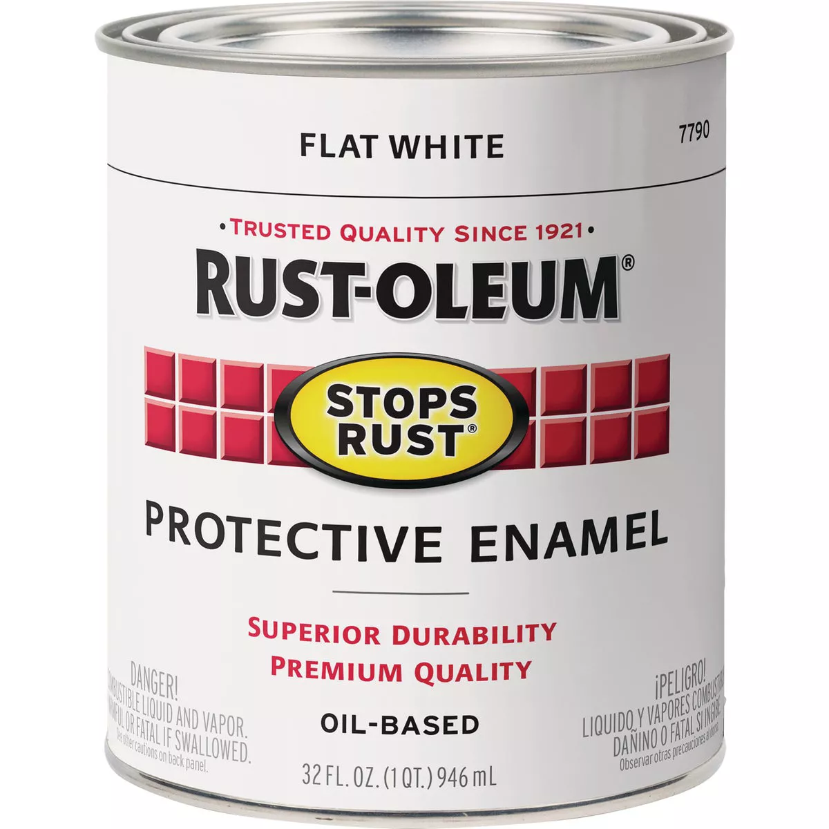 Rust-Oleum Stops Rust Oil Based Flat Protective Rust Control Enamel, White, 1 Qt. - photo 7