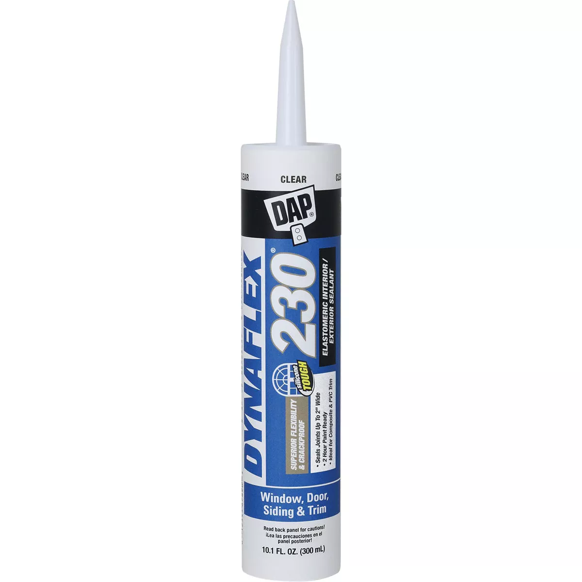 Dap Dynaflex 230 10.1 Oz. 100% Waterproof Window, Door, Siding & Trim Elastomeric Sealant, Clear