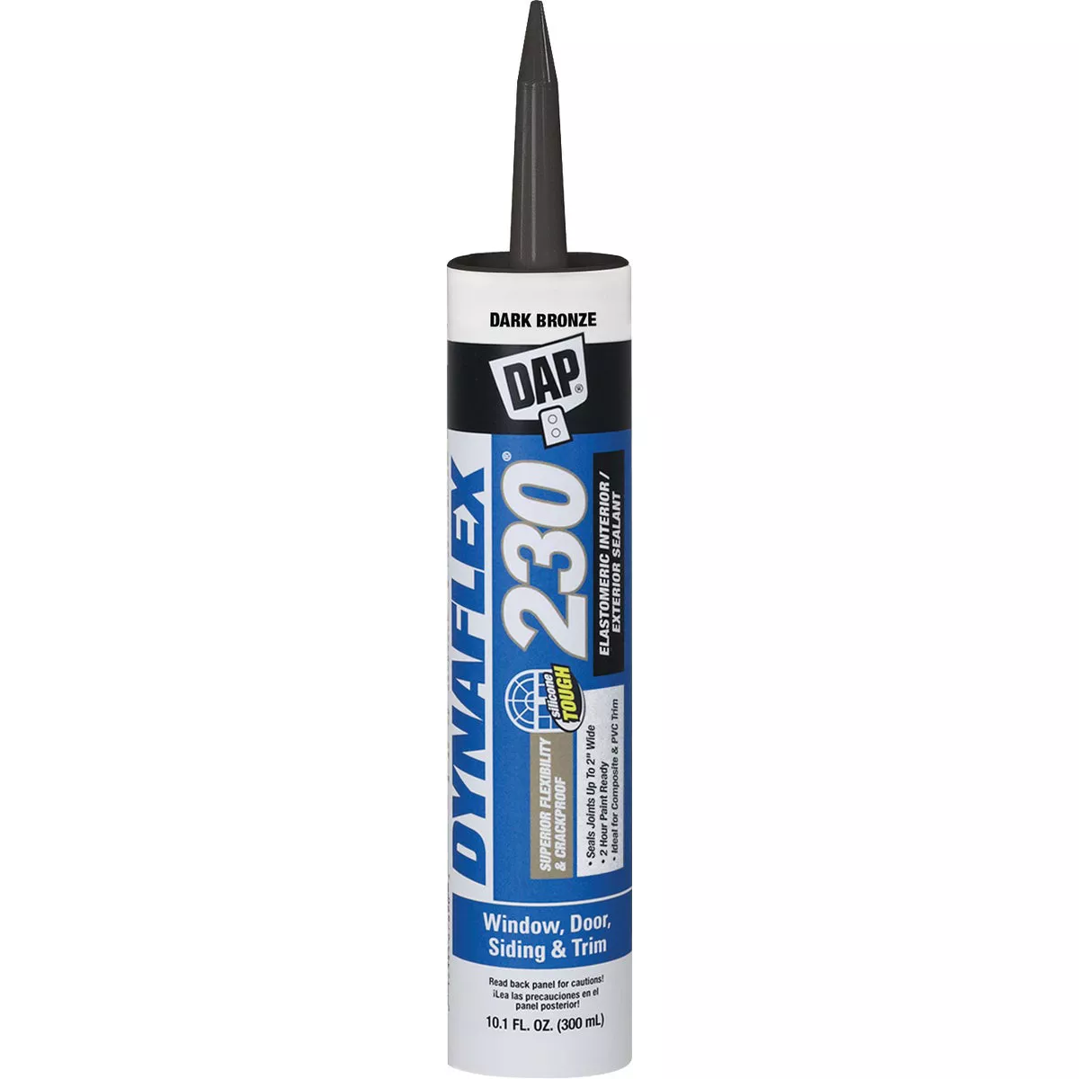 Dap Dynaflex 230 10.1 Oz. 100% Waterproof Window, Door, Siding & Trim Elastomeric Sealant, Dark Bronze