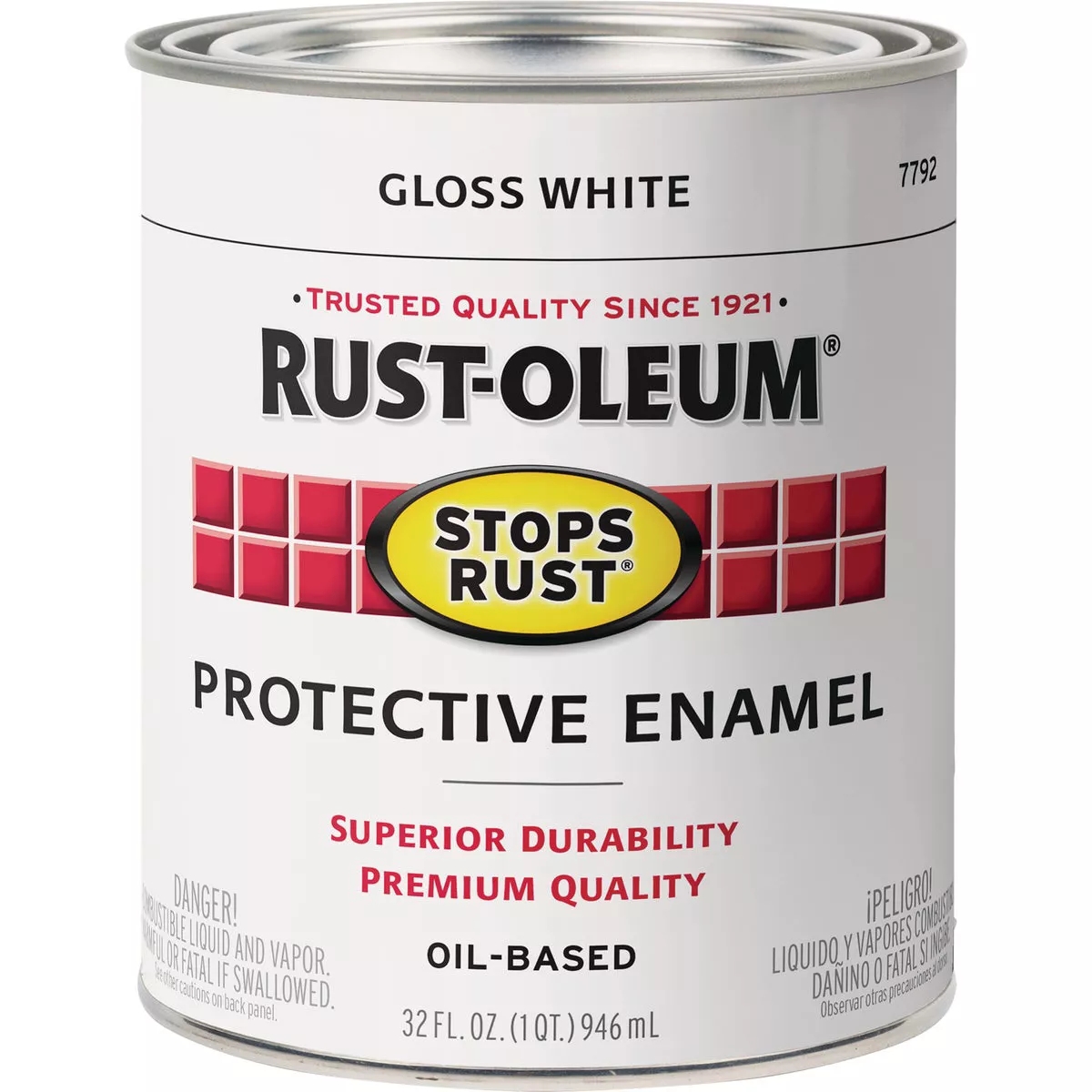 Rust-Oleum Stops Rust Oil Based Gloss Protective Rust Control Enamel, White, 1 Qt. - photo 7
