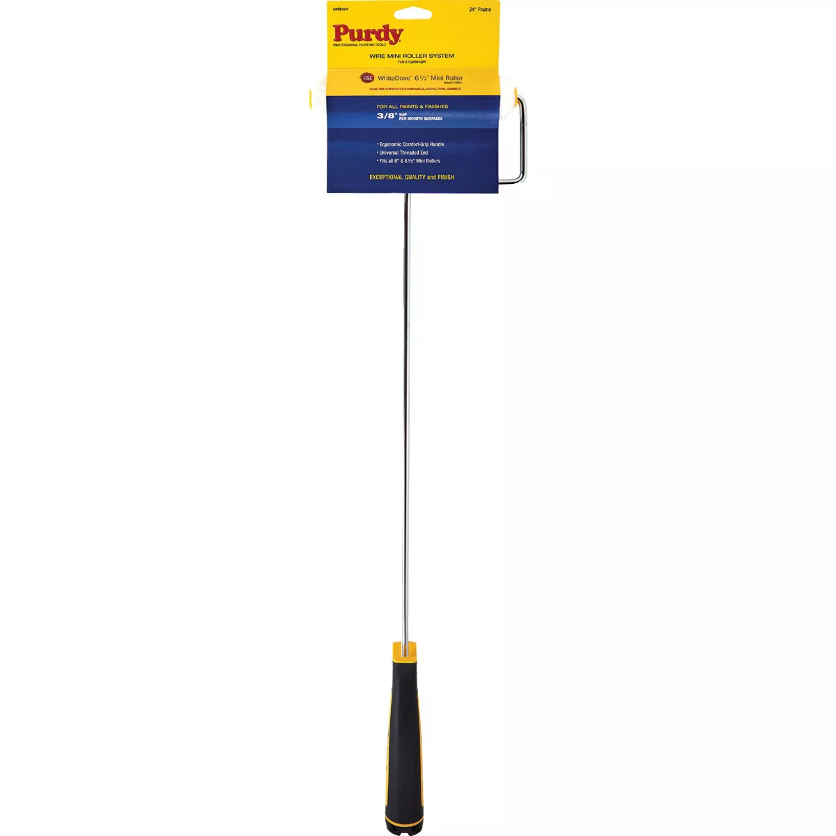 Purdy White Dove 6.5 In. x 3/8 In. Semi-Smooth Woven Paint Roller Cover & Frame