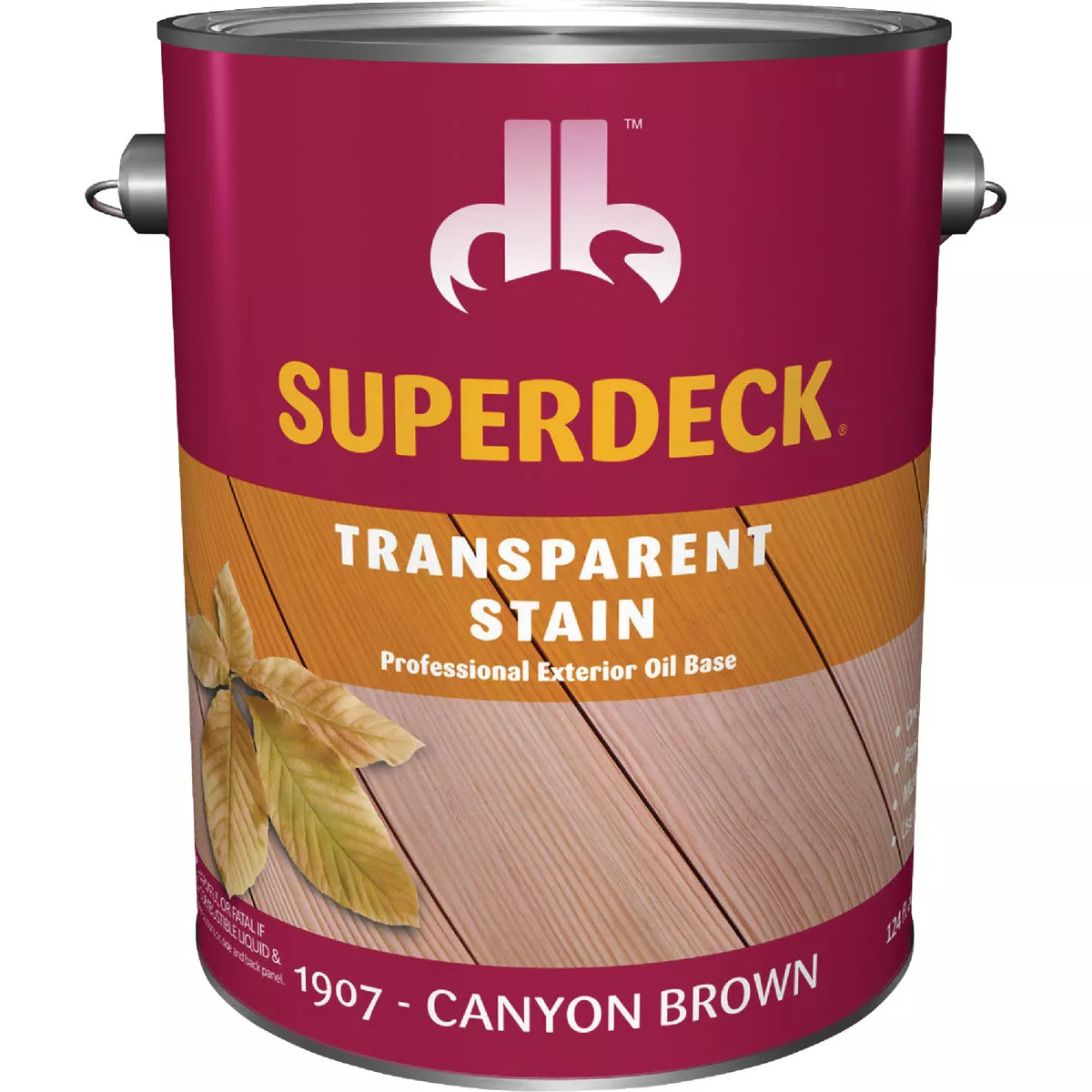 Duckback SUPERDECK Transparent Exterior Stain, Canyon Brown, 1 Gal.