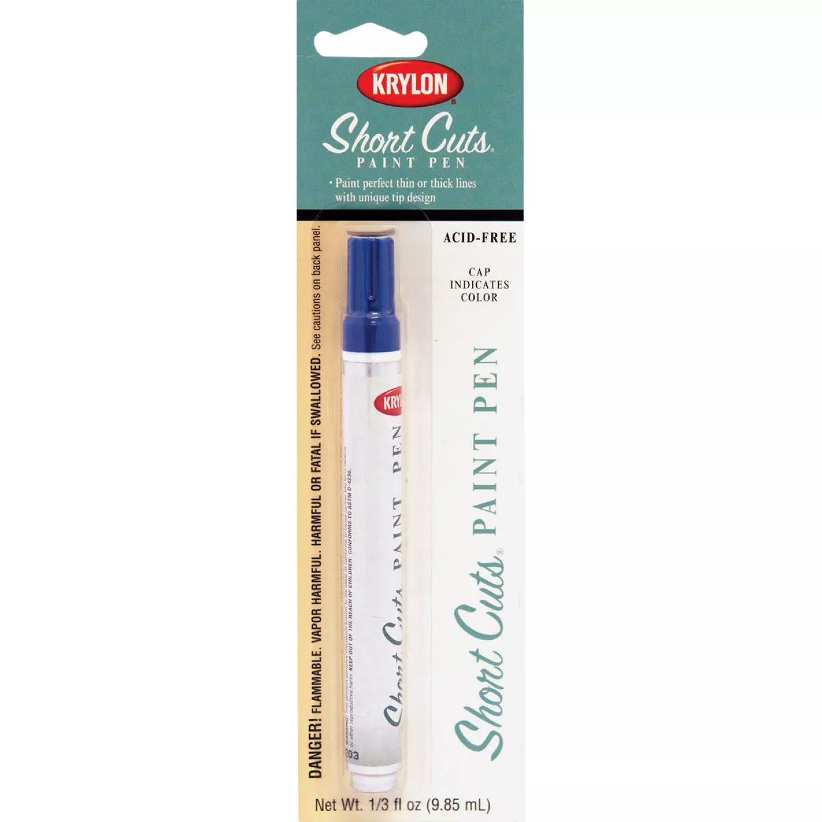 Krylon Short Cuts 1/3 Fl Oz Ocean Blue Gloss Paint Pen - photo 2
