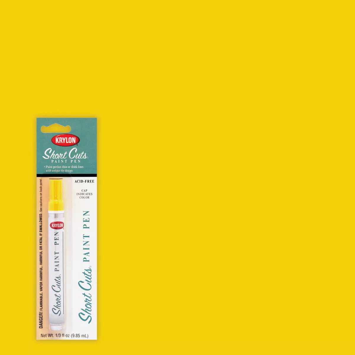 Krylon Short Cuts 1/3 Fl Oz Sun Yellow Gloss Paint Pen