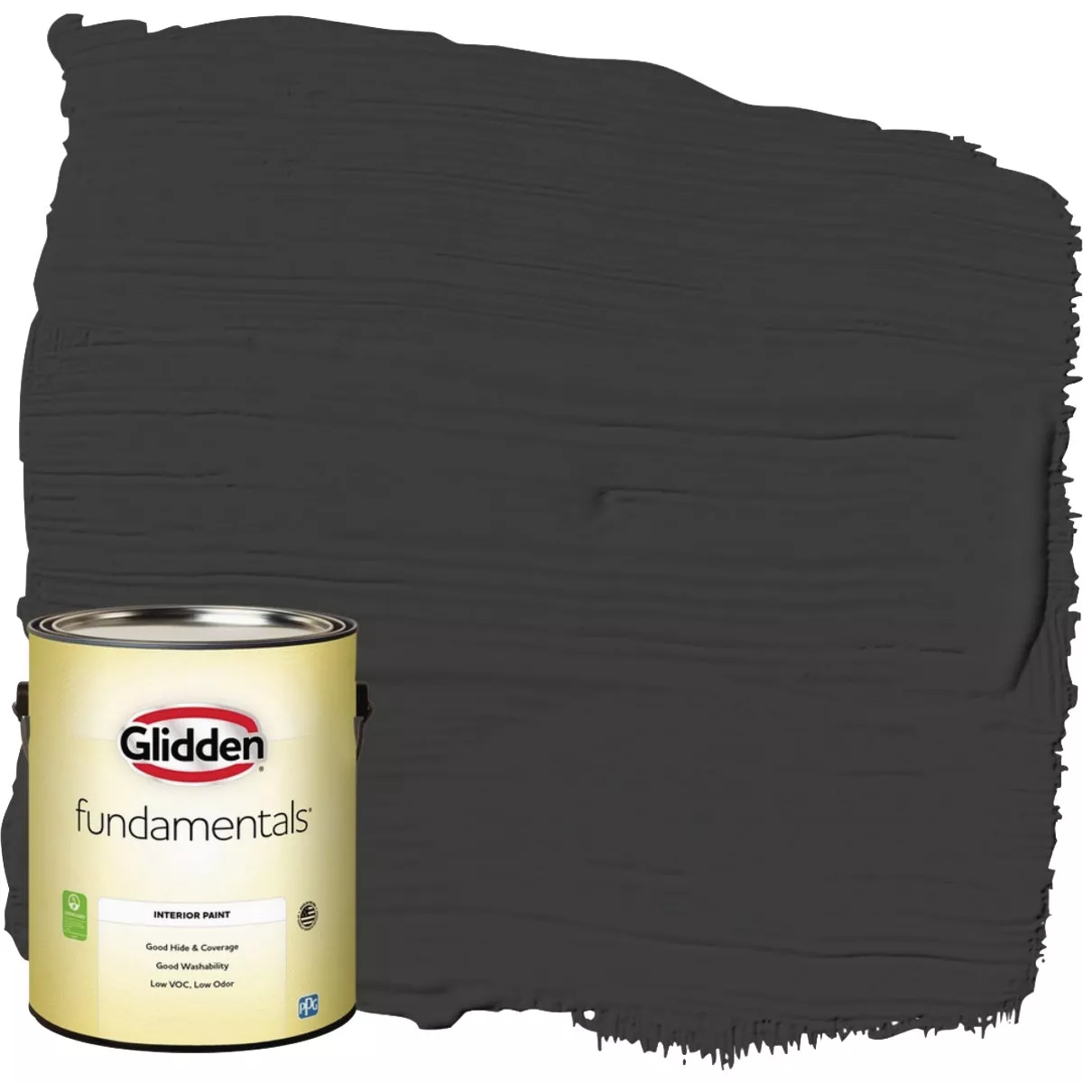 Glidden Fundamentals Grab-N-Go Flat Interior Paint, Black, 1 Gal.