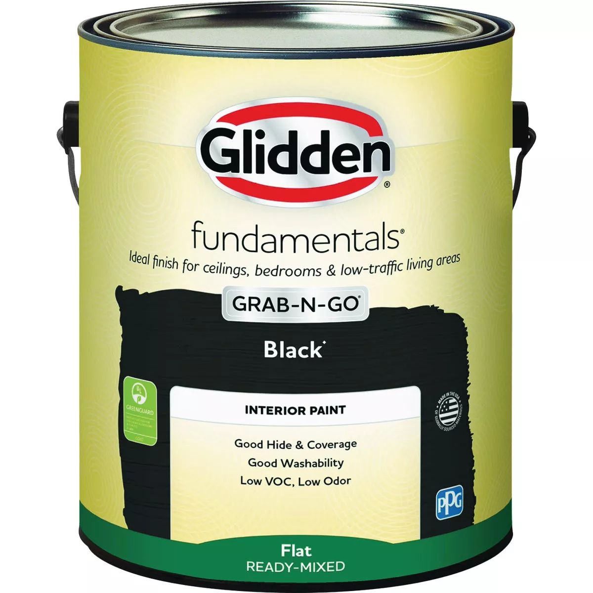 Glidden Fundamentals Grab-N-Go Flat Interior Paint, Black, 1 Gal. - photo 7