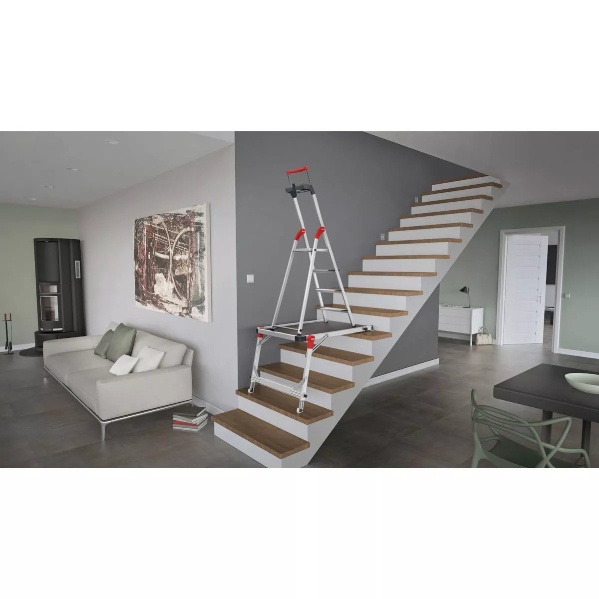 Hailo 330 Lb. Capacity Aluminum Frame Stair Work Platform - photo 4