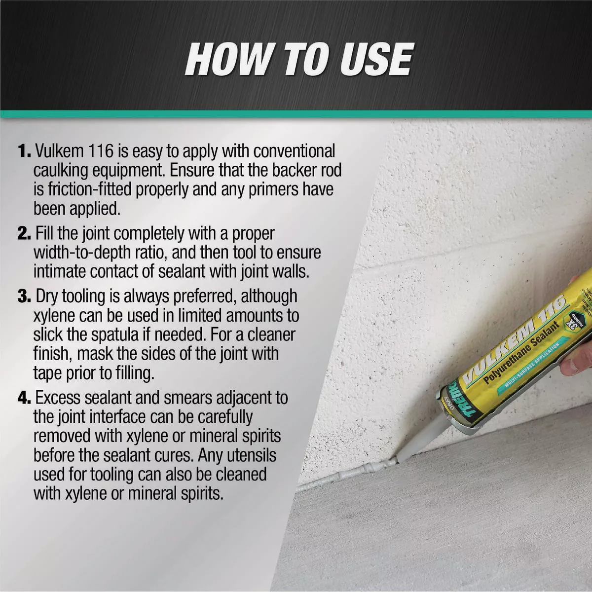 Tremco Vulkem 116 10.1 Oz. White Polyurethane Sealant - photo 4