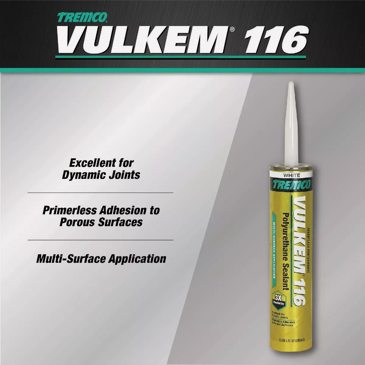Tremco Vulkem 116 10.1 Oz. White Polyurethane Sealant - photo 3