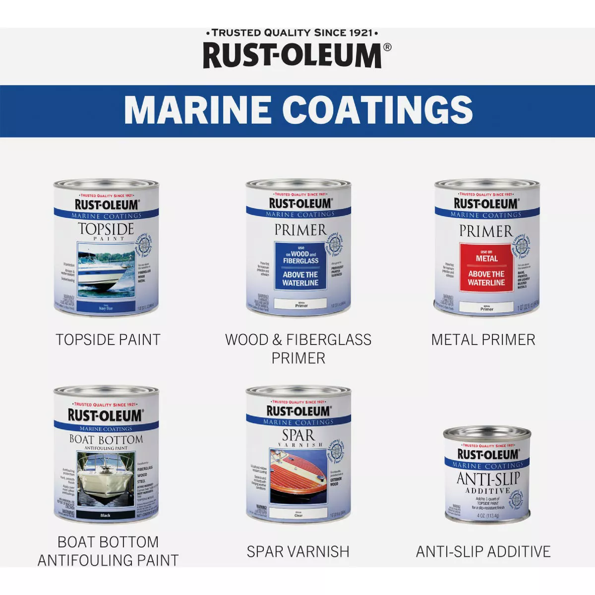 Rust-Oleum Gloss Marine Boat Topside Paint, Navy Blue, 1 Qt. - photo 6
