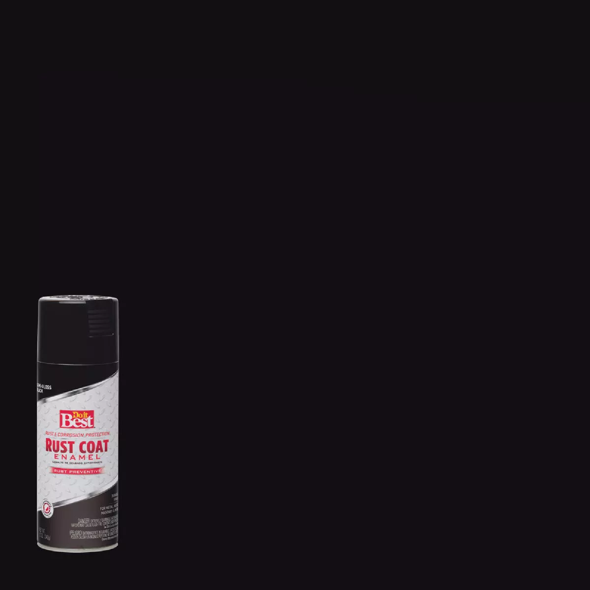 Do it Best Rust Coat Semi-Gloss Black 12 Oz. Anti-Rust Spray Paint