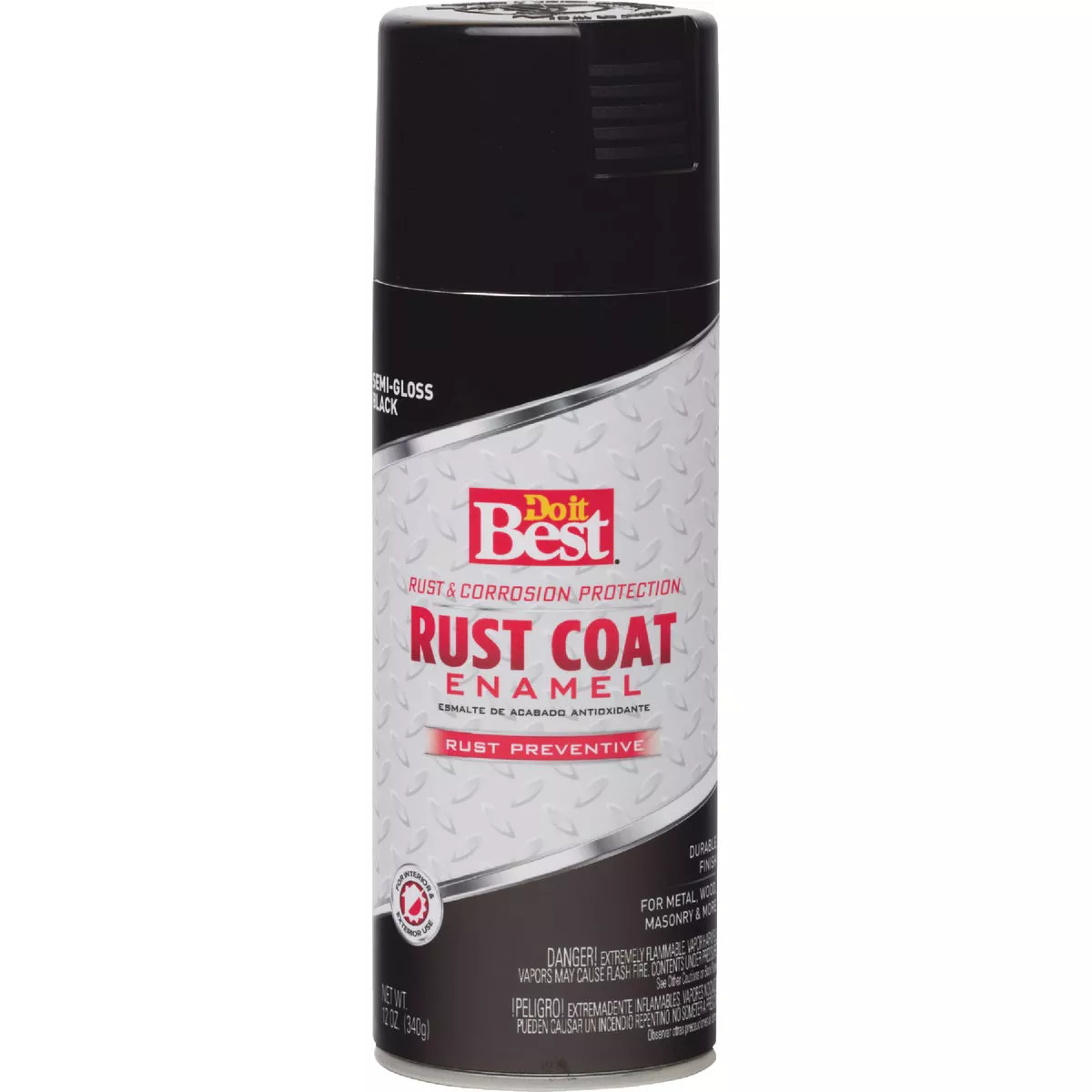 Do it Best Rust Coat Semi-Gloss Black 12 Oz. Anti-Rust Spray Paint - photo 2