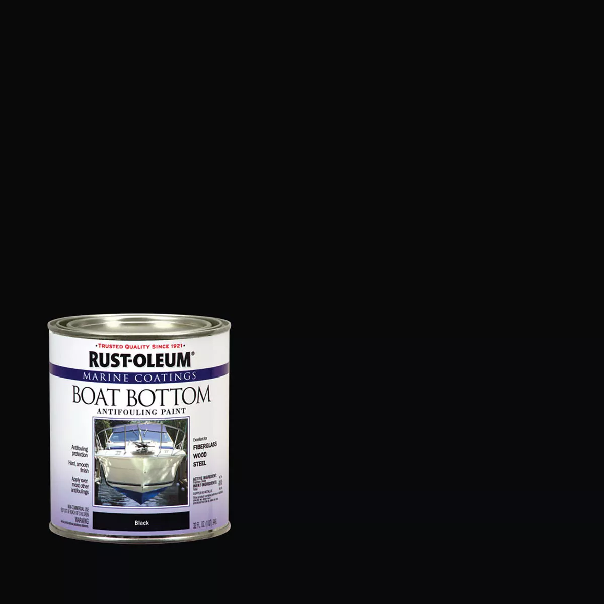Rust-Oleum Marine Boat Bottom Antifouling Paint, Black, 1 Qt. - photo 3