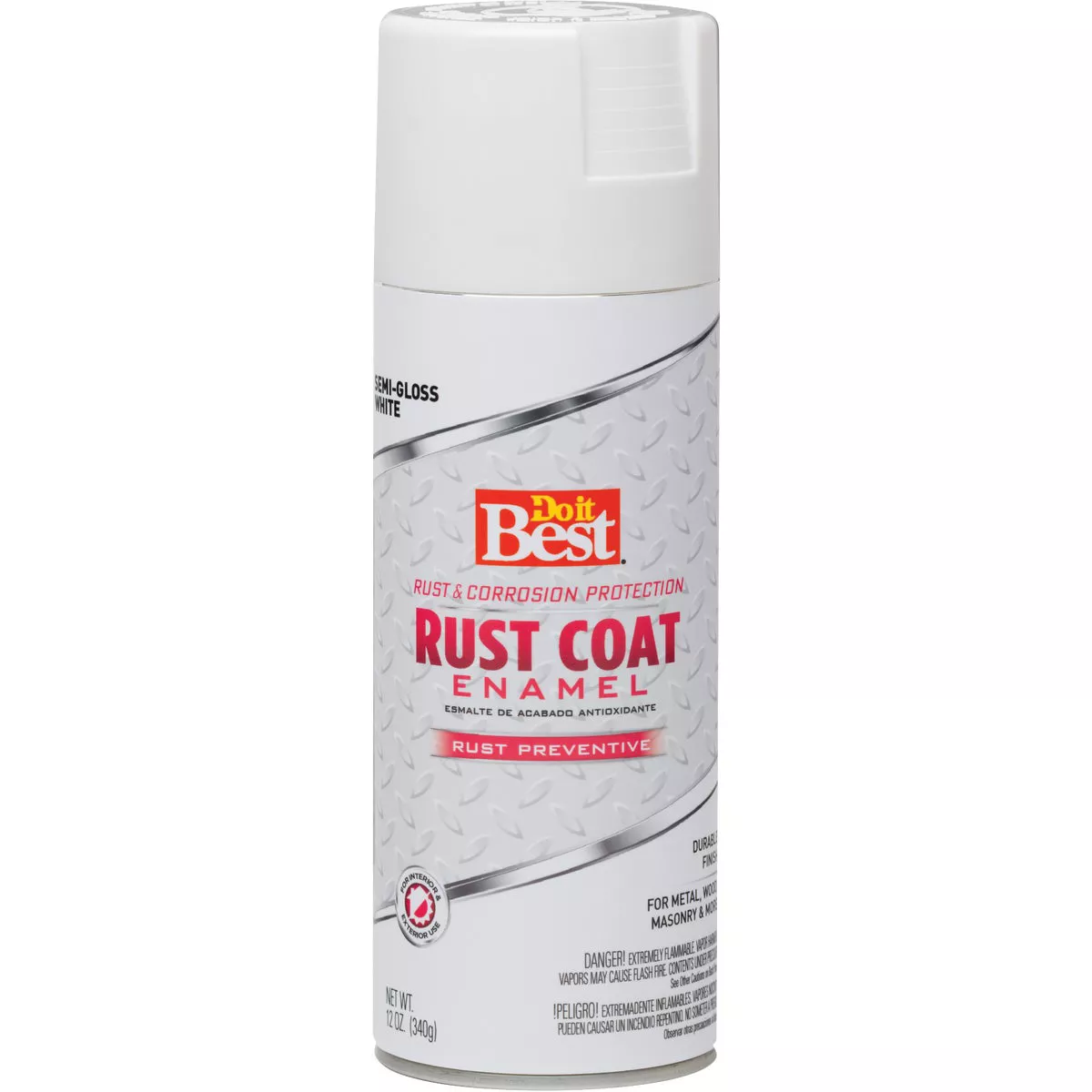 Do it Best Rust Coat Gloss Semi-Gloss White 12 Oz. Anti-Rust Spray Paint