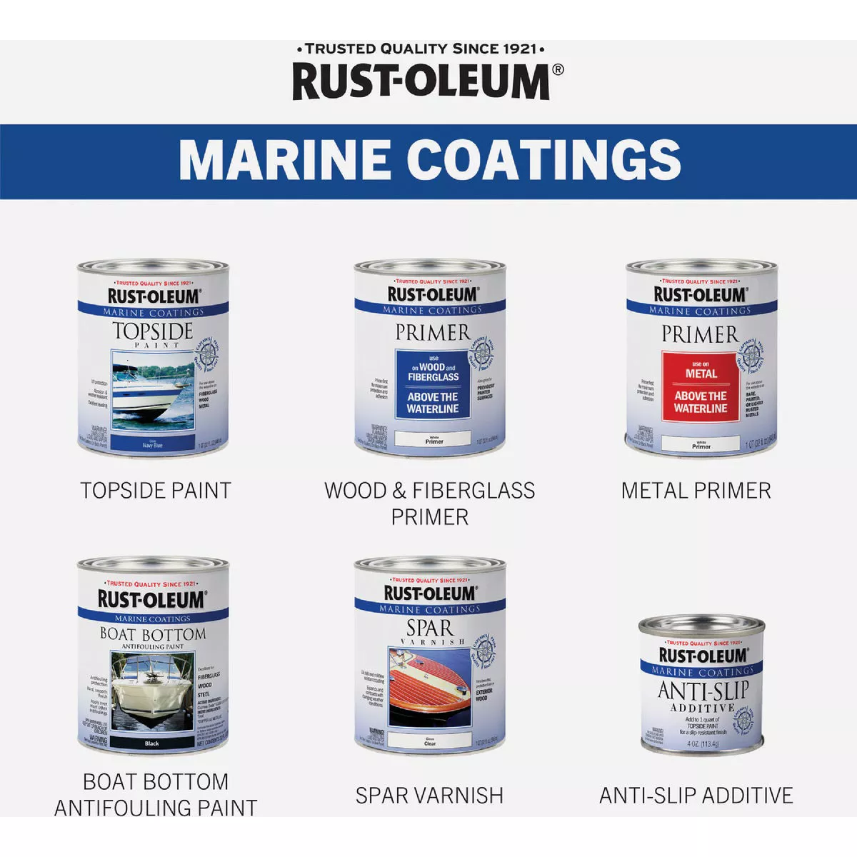 Rust-Oleum Flat Marine Primer, White, 1 Qt. - photo 6