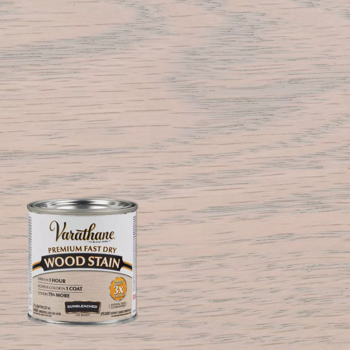 Varathane Fast Dry Sunbleached Wood Urethane Modified Alkyd Interior Wood Stain, 1/2 Pt.