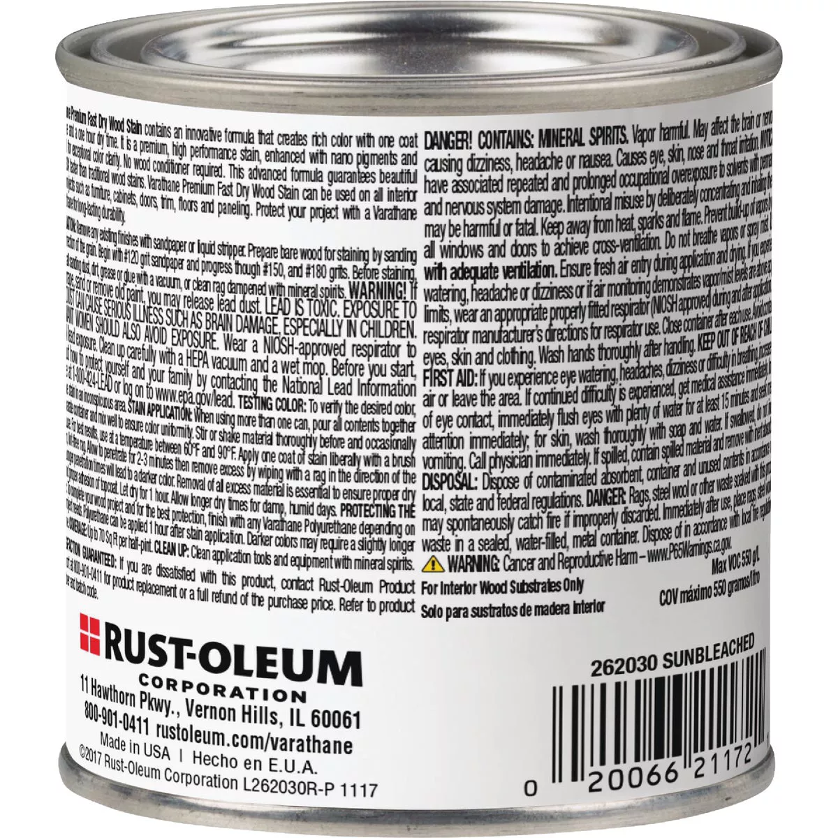 Varathane Fast Dry Sunbleached Wood Urethane Modified Alkyd Interior Wood Stain, 1/2 Pt. - photo 3