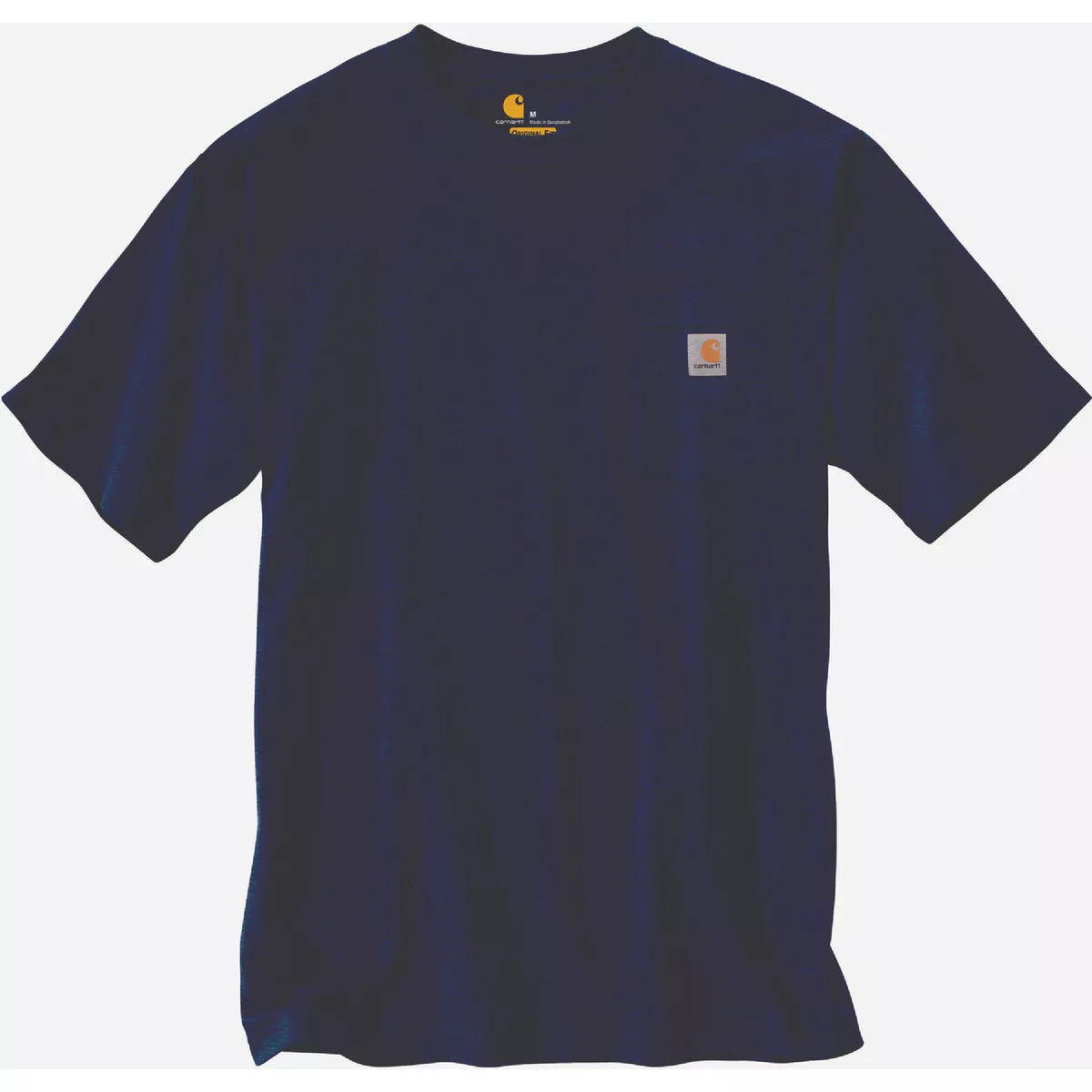 Carhartt Men's Large Tall Dark Cobalt Blue Heather Heavyweight Short Sleeve Pocket T-Shirt, Loose Fit