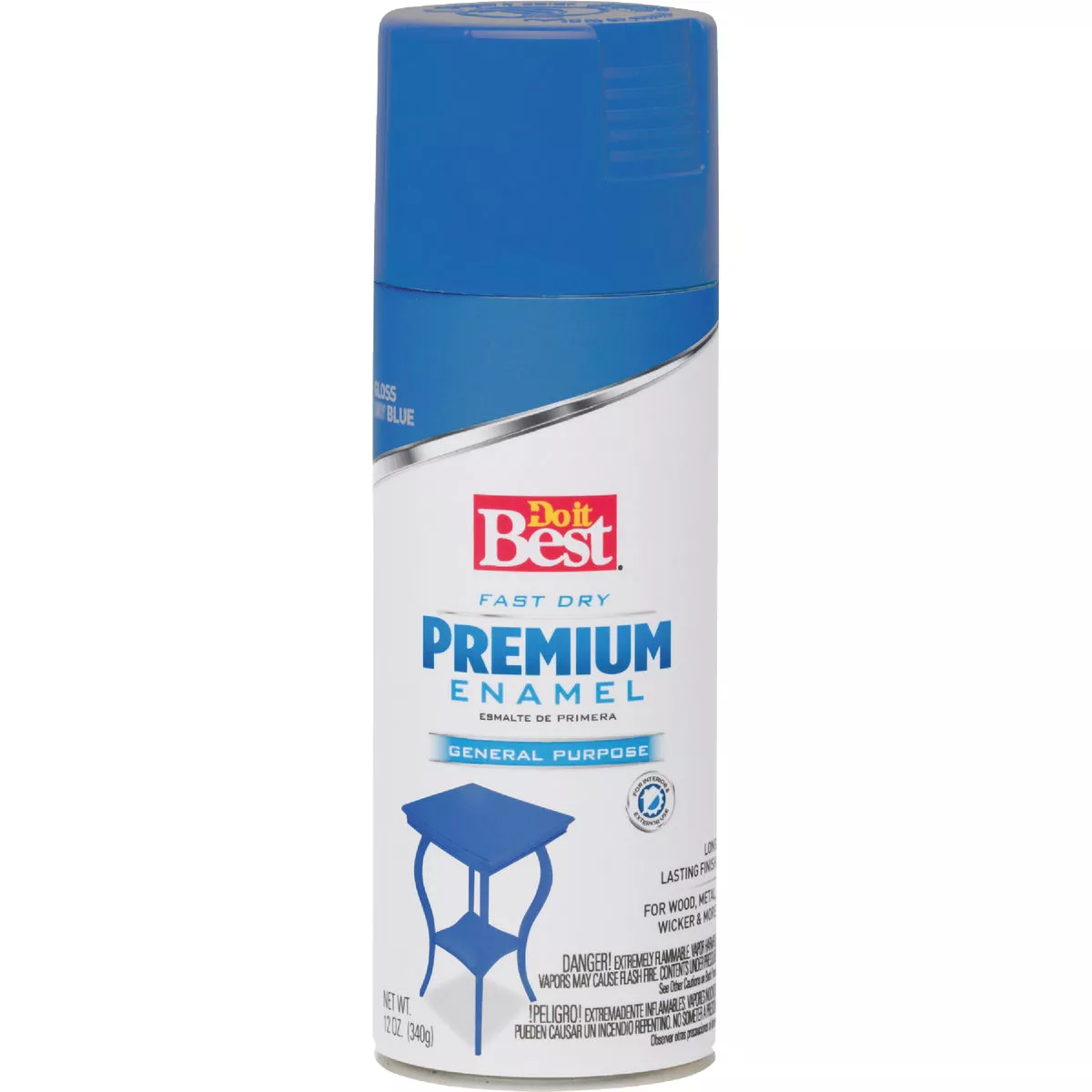 Do it Best Premium Enamel 12 Oz. Gloss Spray Paint, Ocean Blue - photo 2