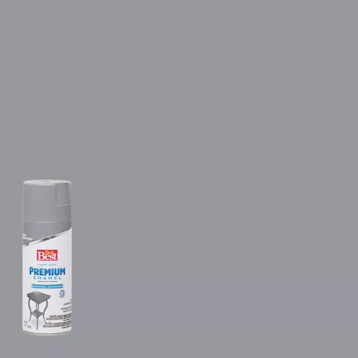 Do it Best Premium Enamel 12 Oz. Gloss Spray Paint, Medium Gray