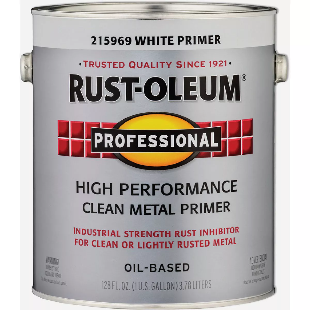 Rust-Oleum Professional Oil-Based Flat VOC Formula Metal Primer, White, 1 Gal.