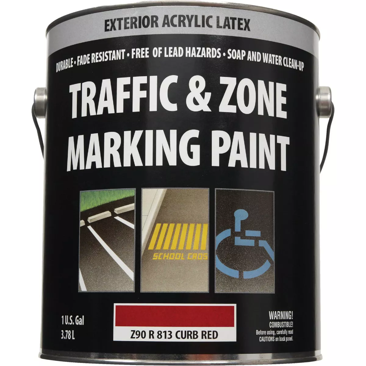 Traffic And & Curb Red Latex Gallon Traffic Paint