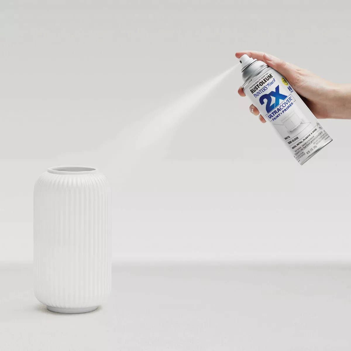 Rust-Oleum Painter's Touch 2X Ultra Cover 12 Oz. Semi-Gloss Paint + Primer Spray Paint, White - photo 9