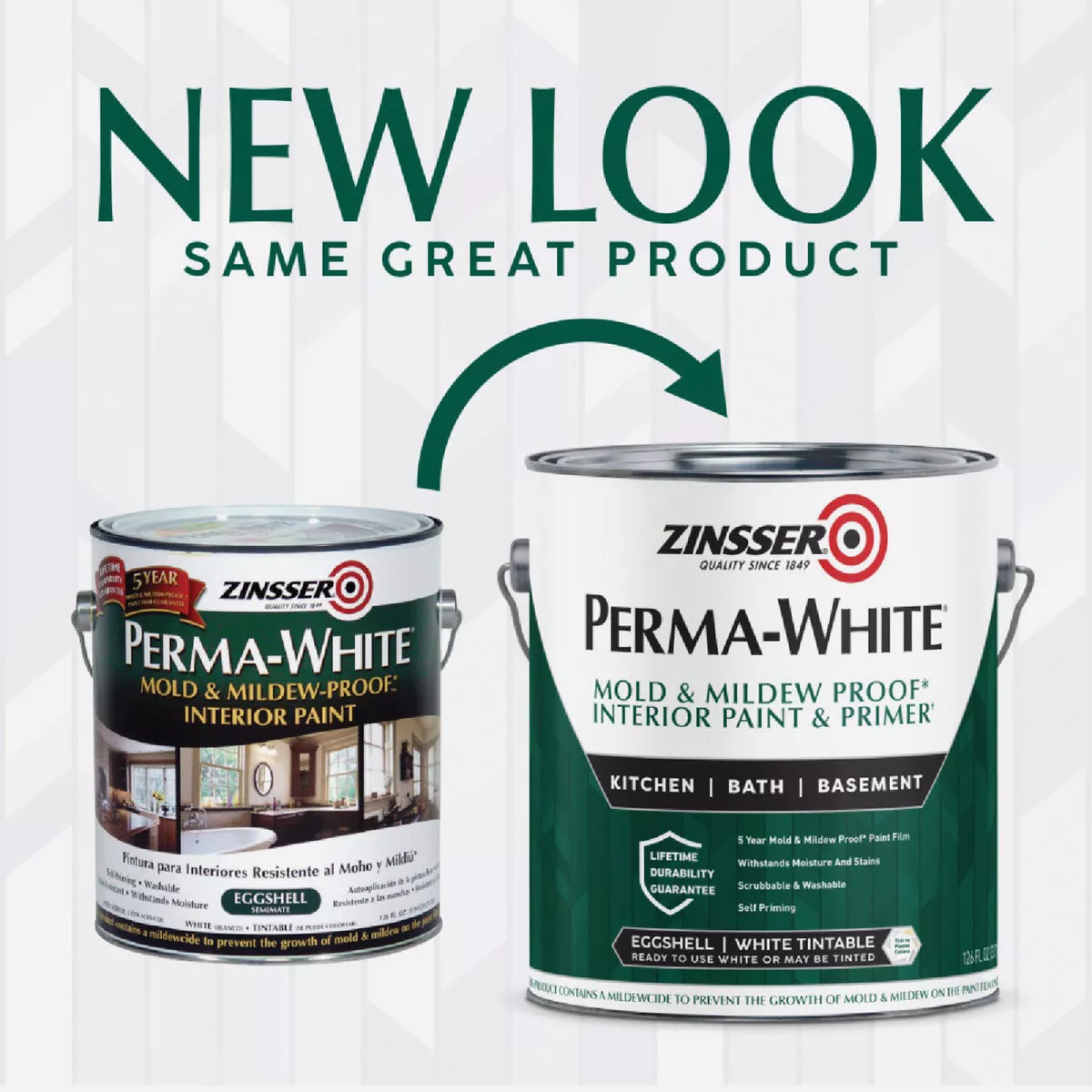 Zinsser Perma-White White-Tintable Eggshell Gallon Mildew Paint - photo 2