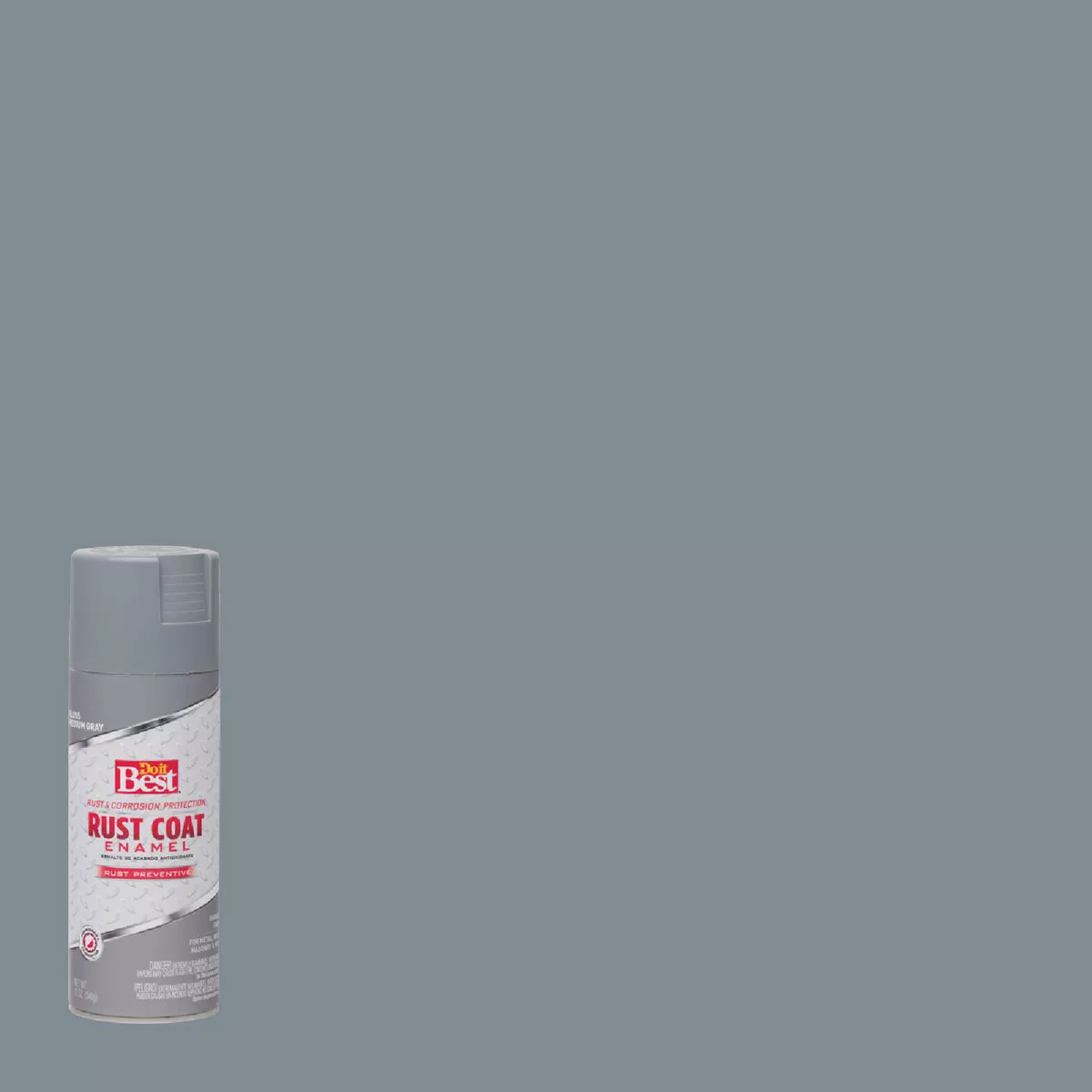 Do it Best Rust Coat Gloss Medium Gray 12 Oz. Anti-Rust Spray Paint