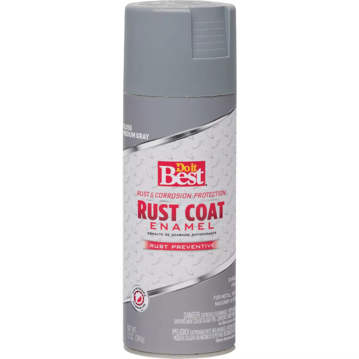 Do it Best Rust Coat Gloss Medium Gray 12 Oz. Anti-Rust Spray Paint - photo 2