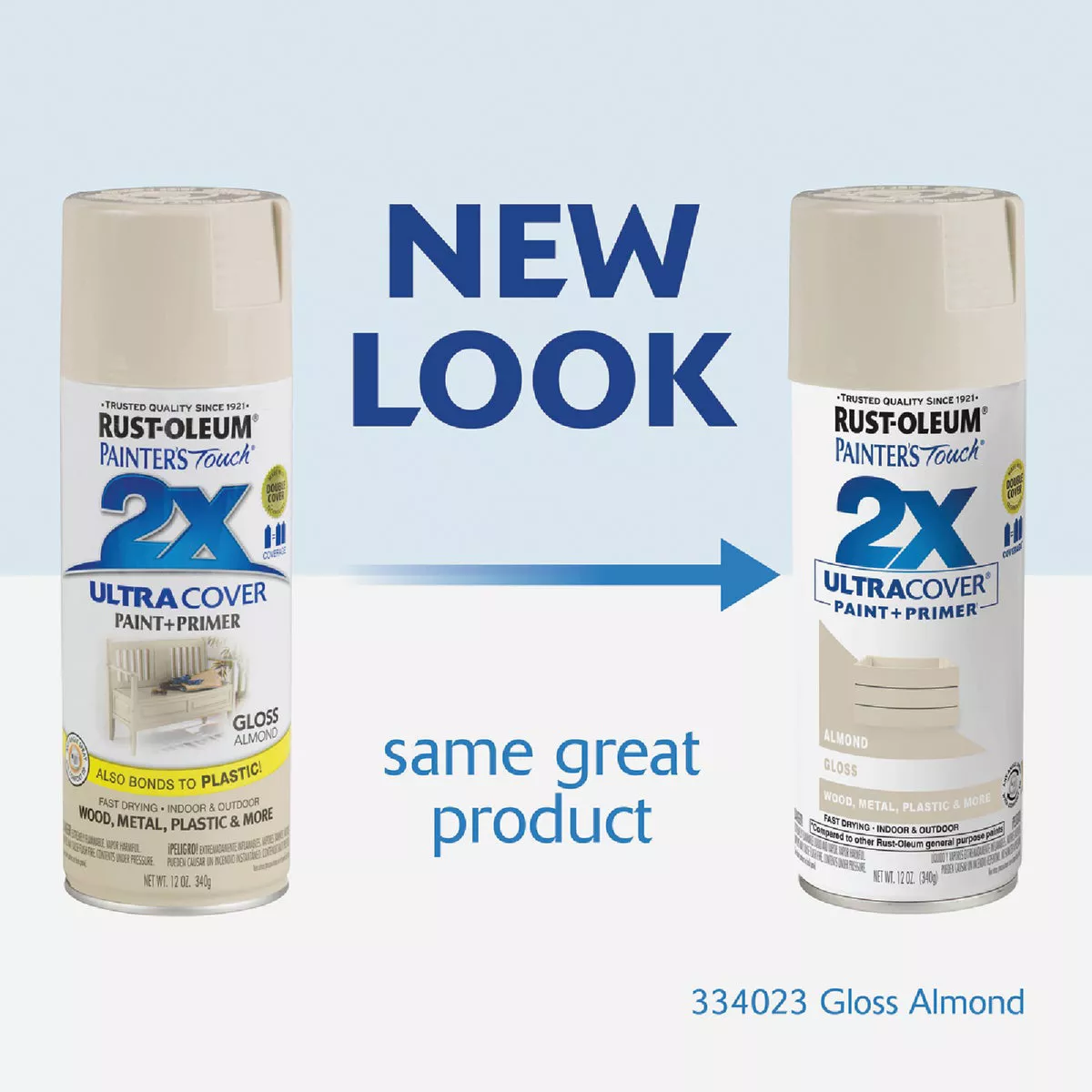 Rust-Oleum Painter's Touch 2X Ultra Cover 12 Oz. Gloss Paint + Primer Spray Paint, Almond - photo 2