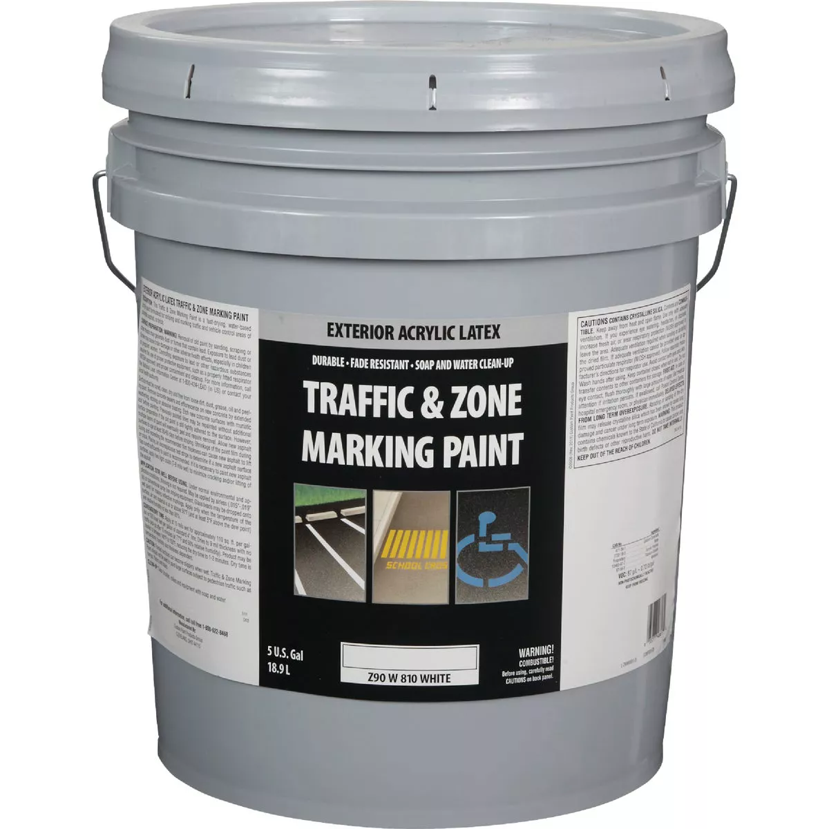 Traffic & Zone White Latex 5 Gal. Traffic Paint